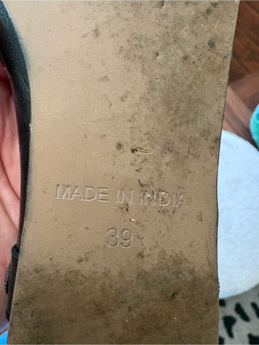 Free People Studded Black Leather Ankle-Strap Flats - Picture 4 of 5